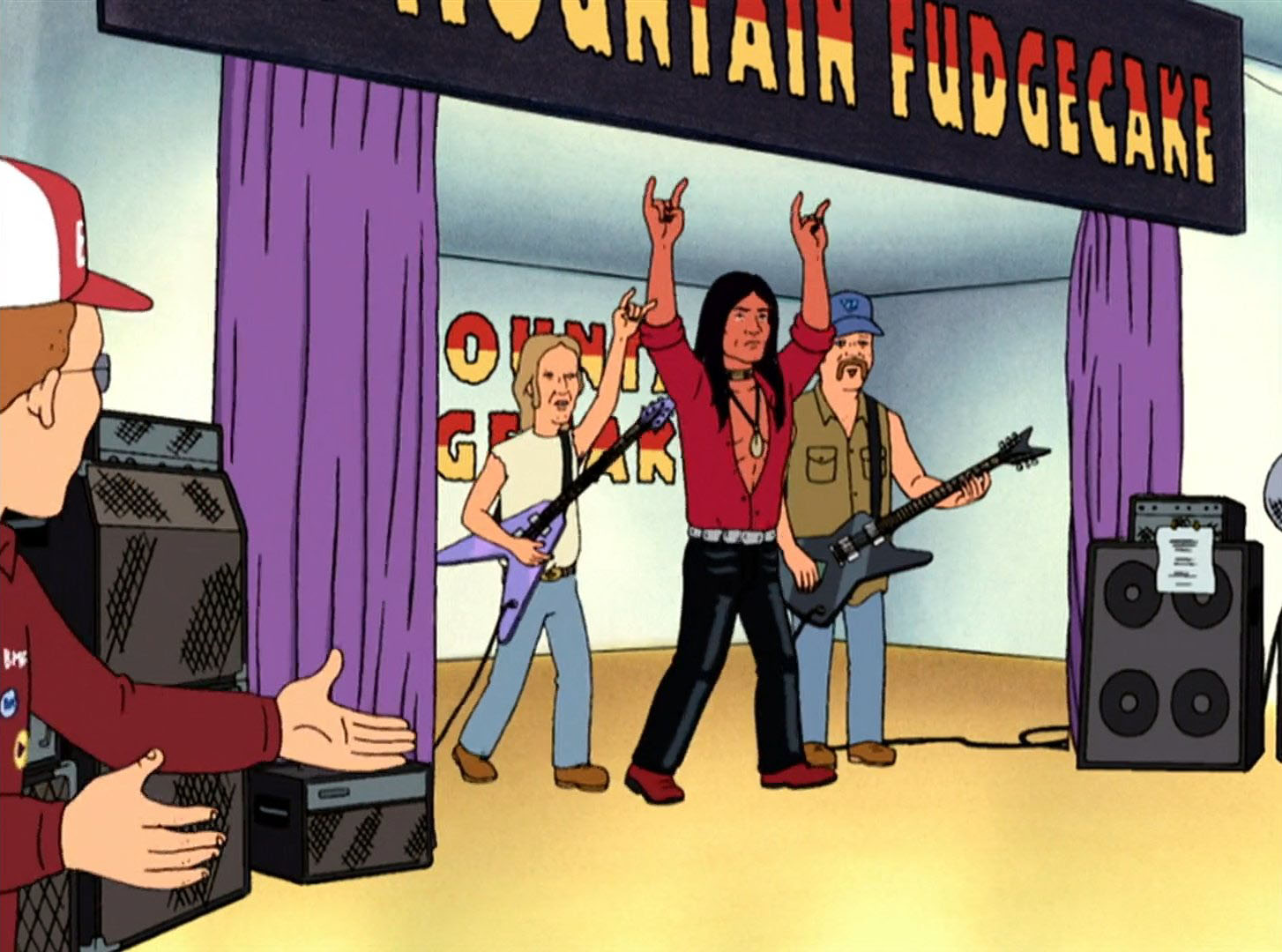 Big Mountain Fudgecake band at the grand opening.